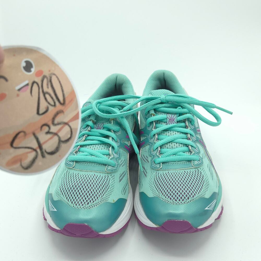 Asics GT-1000 5 Women's Size 7 Running Mint Orchid Green Purple Sneakers - Picture 8 of 9